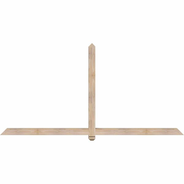 Ekena Millwork Eugene Smooth Timber Gable Bracket, Douglas Fir, 96"W x 48"H x 3 1/2"D x 3 1/2"F, 12/12 Pitch GBW096X48X0404EUG00SDF - main